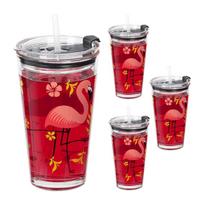 Kokteilių stiklinės Relaxdays 10044964.0, 4 vnt, 9 × 15,5 × 9,5 cm