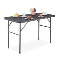 Lauko stalas Relaxdays 10045723.0, sulankstomas, Pilkas, 118 × 74 × 60 cm