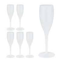 Šampano taurės Relaxdays 10044221.0, 6 vnt, Ø 5,5 × 19,5 cm