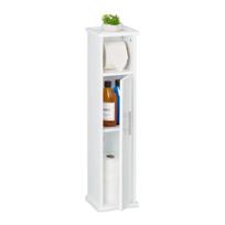 Vonios spintelė Relaxdays 10046275.0, su durelėmis ir viršutine lentyna, 18,5 × 77 × 17,5 cm