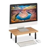 Monitoriaus stalo pakyla Relaxdays 10046714.0, Reguliuojamo aukščio, 42 × 26,5 cm