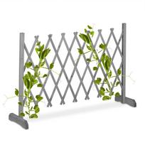 Grotelės vijokliniams augalams Relaxdays 10045947.0, reguliuojamas plotis, Pilka, 23–185 × 73 × 28 cm