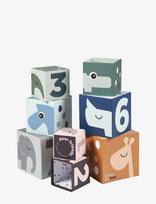 Done By Deer - Stacking Cubes Deer Friends Colour Mix - Blokelių žaidimas - Marga / raštuota
