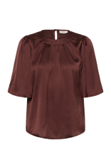 Kaffe - Kalinda Flared Blouse - Marškinėliai trumpomis rankovėmis - Burgundiška splava
