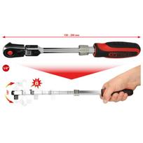 Terkšlė teleskopinė, 1/4" SlimPOWER, su šarnyru, 72 dantų, KS Tools