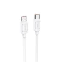USB kabelis Hoco X115 240W USB-C to USB-C 1.0m baltas