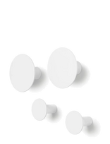 Blomus - Set Of 4 Wall Hooks - Ø 8,5 Cm / Ø 5 Cm - Ponto - Lily White - Kabliukai - Balta