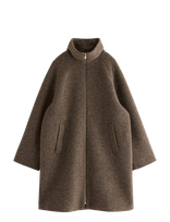 Lindex - Coat In Wool Blend - Žieminis paltas - Ruda