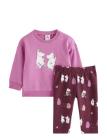 Lindex - Moomin Set - Marškinėlių rinkinys ilgomis rankovėmis - Rožinė