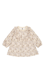 Müsli - Cornflower Ruffle L/S Dress Baby - Suknelė kūdikiui ilgomis rankovėmis - Kreminė spalva
