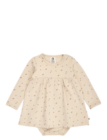 Müsli - Fleur L/S Dress Body - Suknelė kūdikiui ilgomis rankovėmis - Smėlio