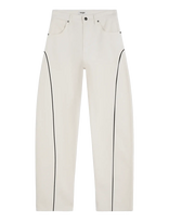 Wrangler - Piped Sleek Barrel - Barrel džinsai - Kreminė spalva