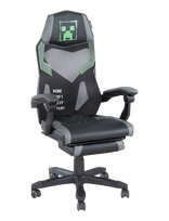 Minecraft - Padded Gaming Chair, Infinitely Height-Adjustable, Rocking Mechanism, Leg Rest - Gaming Furniture - Juoda