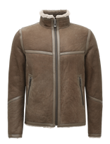 Belstaff - Highland Shearling Jacket Dark Dusty Taupe - Odinis švarkelis - Ruda