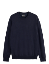 Scotch & Soda - Core Viscose Pullover Crewneck - Apvalios apykaklės megztinis - Tamsiai mėlyna