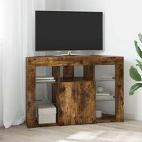 TV staliukas Kampinė LED televizoriaus spinta 100x40x68cm Rūkyta ąžuolas
