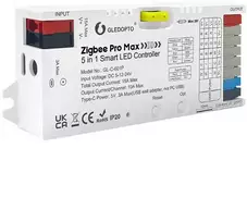 Gledopto Zigbee Pro Max GL-C-601P – 5-in-1 LED valdiklis, 15 A, Zigbee 3.0, RF 2,4 GHz