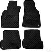 Kilimėliai QuiltyMats AUDI A6 2006-2011 (C6) (4 vnt.), Juodas-Juodas /11-14 - Kilimėlių fiksatoriai (žiedai) Plastikiniai apvalūs 4vnt.