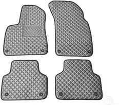 Kilimėliai QuiltyMats AUDI Q7 2015+ (4 vnt.), D.Gray-Gray /33-14 - Kilimėlių fiksatoriai (žiedai) Plastikiniai apvalūs 8vnt.