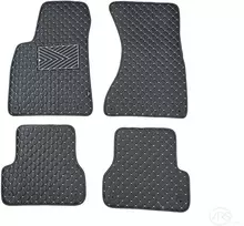 Kilimėliai QuiltyMats AUDI A6 2011-2018 (C7) (4 vnt.), Juodas-Gray /13-14 - Kilimėlių fiksatoriai (žiedai) Plastikiniai apvalūs 4vnt.