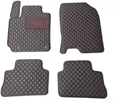 Kilimėliai QuiltyMats HYUNDAI KONA 2017+ (4 vnt.), Juodas-Raudona /16-14