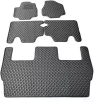 Kilimėliai QuiltyMats CHRYSLER PACIFICA 2016+ (I, II ir III eilės, 5 vnt.), Juodas-Gray /13-MAX3