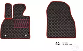 Kilimėliai QuiltyMats OPEL COMBO 2001-2011 (2 vnt.), Juodas-Raudona /16-12