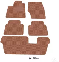 Kilimėliai QuiltyMats OPEL ZAFIRA LIFE 2019-2024 (I, II ir III eilės) (4 vnt.), Brown-Brown /55-MAX5