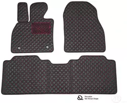 Kilimėliai QuiltyMats OPEL COMBO 2018+ (3 vnt.), Juodas-Raudona /16-16
