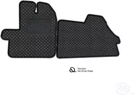Kilimėliai QuiltyMats OPEL MOVANO 2010-2021 (2 vietų) (2 vnt.), Juodas-Juodas /11-MAX3