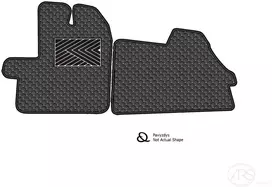 Kilimėliai QuiltyMats OPEL MOVANO 2010-2021 (2 vietų) (2 vnt.), Juodas-Gray /13-MAX3