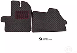 Kilimėliai QuiltyMats OPEL MOVANO 2010-2021 (2 vietų) (2 vnt.), Juodas-Raudona /16-MAX3