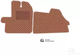 Kilimėliai QuiltyMats OPEL MOVANO 2010-2021 (2 vietų) (2 vnt.), Brown-Brown /55-MAX3