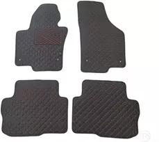 Kilimėliai QuiltyMats SKODA SUPERB 2008-2015 (4 vnt.), Juodas-Raudona /16-14