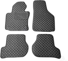 Kilimėliai QuiltyMats VOLKSWAGEN GOLF 2003-2009 (4 vnt.), Juodas-Gray /13-14 - Kilimėlių fiksatoriai (žiedai) Plastikiniai apvalūs 8vnt.
