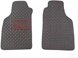 Kilimėliai QuiltyMats LIGIER JS50 2012+ (2 vnt.), Juodas-Raudona /16-12