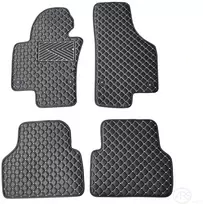 Kilimėliai QuiltyMats VOLKSWAGEN TIGUAN 2007-2016 (4 vnt.), Juodas-Gray /13-14 - Kilimėlių fiksatoriai (žiedai) Plastikiniai apvalūs 4vnt.