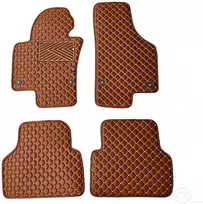 Kilimėliai QuiltyMats VOLKSWAGEN TIGUAN 2007-2016 (4 vnt.), Brown-Brown /55-14 - Kilimėlių fiksatoriai (žiedai) Plastikiniai ovalūs 4vnt.