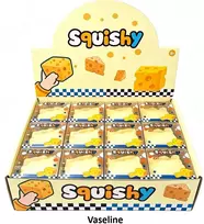 Squishy sūrio formos žaislas su aliejiniu užpildu 5 cm