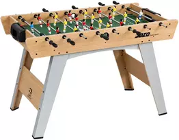 Aosom Stalo futbolo stalas, su 22 žaidėjais ir 2 kamuoliukais, neslystančios rankenos, taškų skaitikliai, 121 x 87 x 77 cm, natūralaus medžio spalva