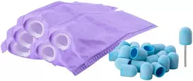 Activeshop Pedikiūro ir podologijos priedų rinkinys EXO 5 filtrai + guminis laikiklis + 20 šlifavimo antgalių