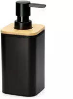Skysto muilo dozatorius 350 ml, juodas, 7,5 × 7,5 × 17,5 cm