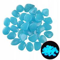 Šviečiantys akmenukai Fluorescenciniai akmenukai BLUE DARK LIGHT 50vnt.