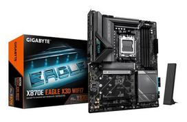 GIGABYTE X870E EAGLE X3D WIFI7 Motherboard – Supports AMD Ryzen 9000 CPUs, 14+2+2 Phase Digital VRM, up to 9000Hz DDR5 (OC), 1xPCIe 5.0 + 3xPCIe 4.0, Wi-Fi 7, 5GbE LAN, USB 4