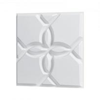 3D sienų plokštės, 33 vnt., 30x30x2,5 cm, balta, PVC