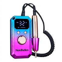 Nešiojama įkraunama elektrinė nagų gręžimo mašina su LED ekranu, 1600 mAh, belaidė nagų dildė, tamsiai mėlyna, Nordhelios
