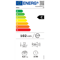 MIDEA Dryer | MD205H80BW/W-BK | Energy efficiency class C | 8 kg | Depth 60 cm