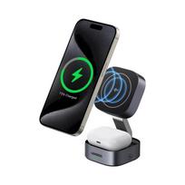 UGREEN 35316 2-in-1 Qi2 Magnetic Foldable Charging Station 15W for Smartphone, Smartwatch, Headset / grey