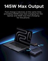 UGREEN 55992B Power Bank 20000mAh 145W 1C1A with Built-in USB-C Cable for Mobile phone/Smartphone, Tablet, Laptop/netbook / grey