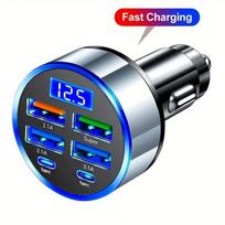 Greitas automobilinis telefono įkroviklis, USB-C, 1 vnt., Silvery